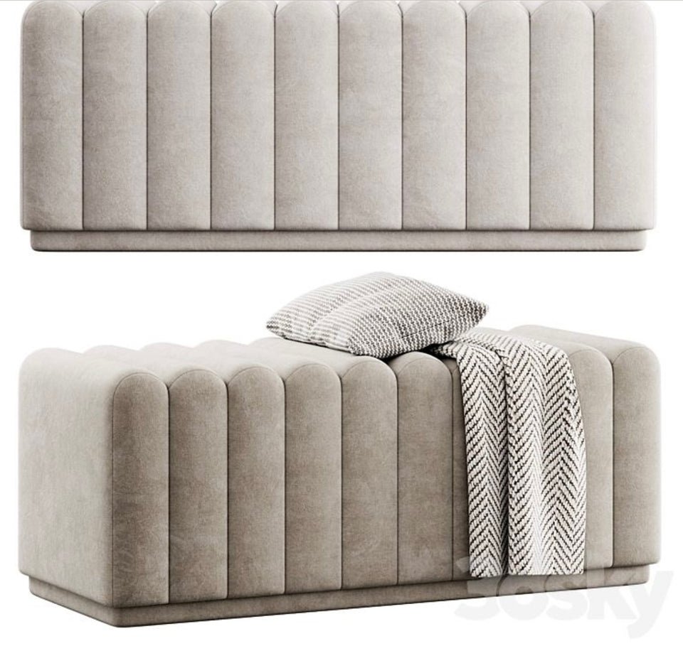 Banqueta Decorativa Modelo Ribeteado