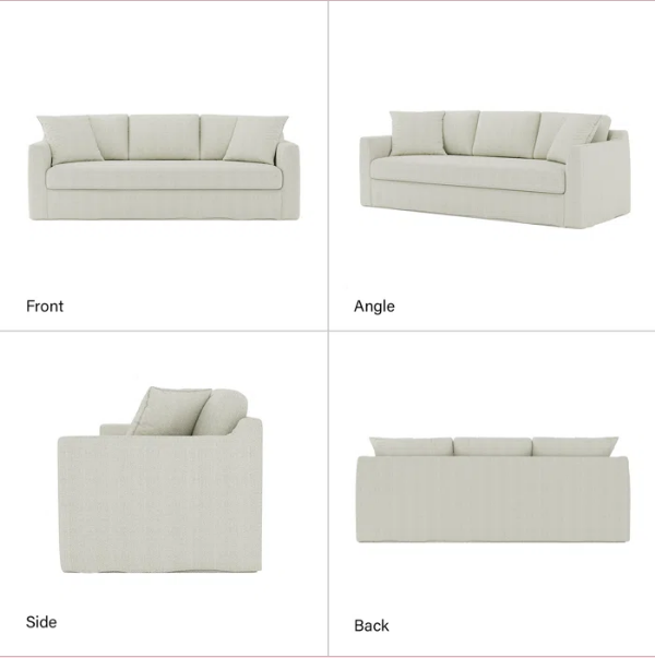 SOFA CON FUNDA FACIL DE LAVAR MODELO ALICE