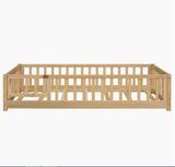 cama cuna montessori madera natural