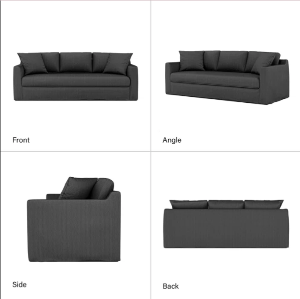 SOFA CON FUNDA FACIL DE LAVAR MODELO ALICE