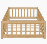 cama cuna montessori madera natural